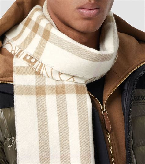 Burberry Reversible Monogram Cashmere Scarf.